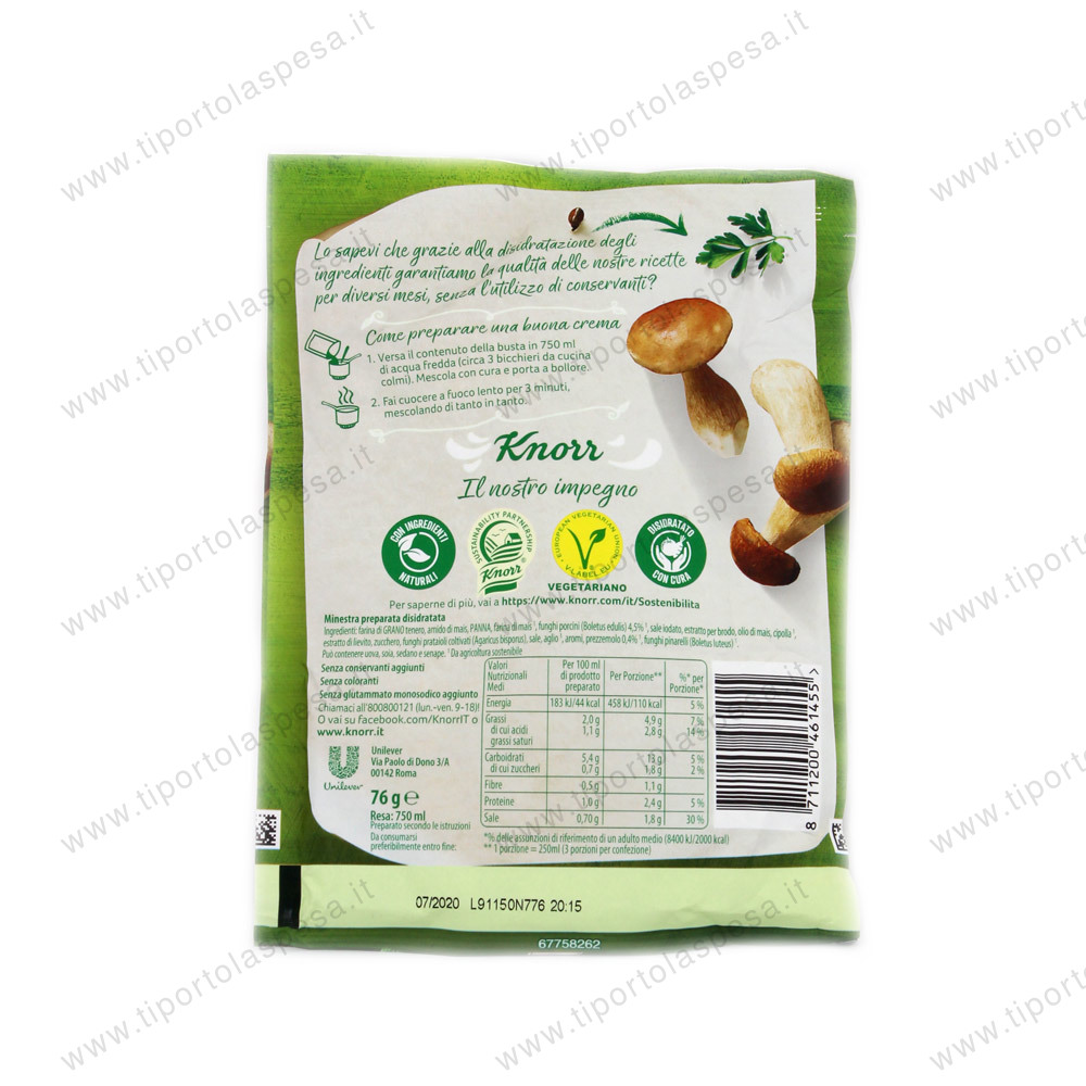 Crema con funghi porcini Knorr gr.76 - immagine 2
