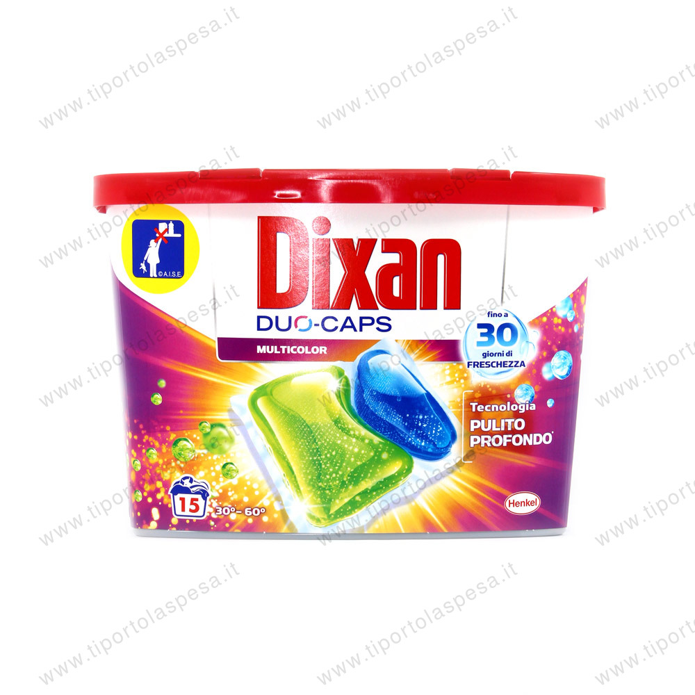 Detersivo Duo caps Dixan multicolor x 15 lavaggi gr.345