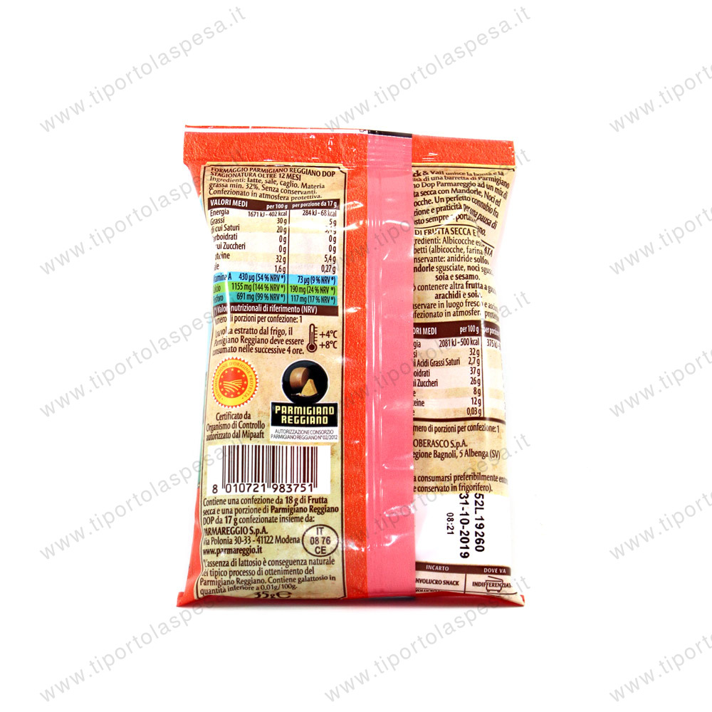 Merendina snack & vai Parmareggio con parmigiano e mix di frutta secca - immagine 2