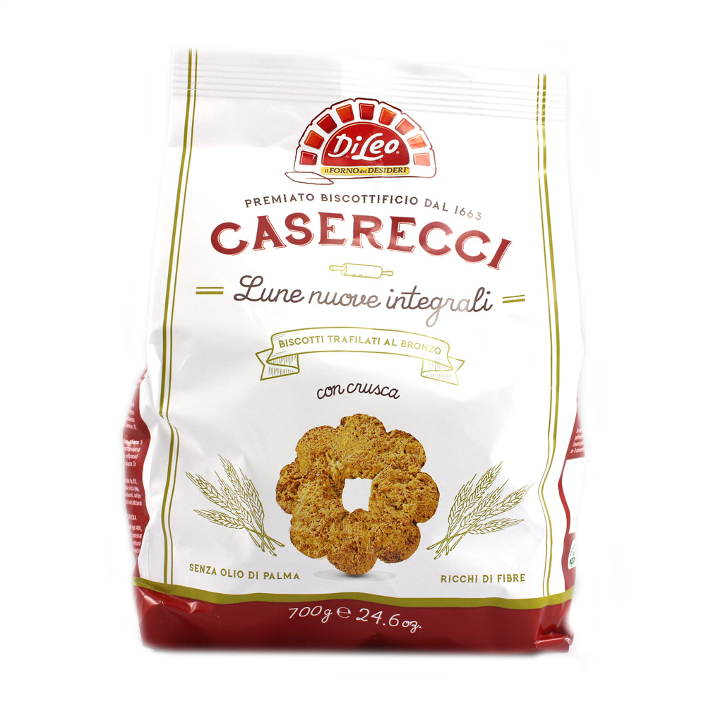 Biscotti i caserecci Le Lune Nuove integrali Di Leo alla crusca gr.700