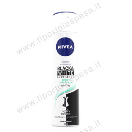 Deodorante spray black & white invisible active Nivea ml.150