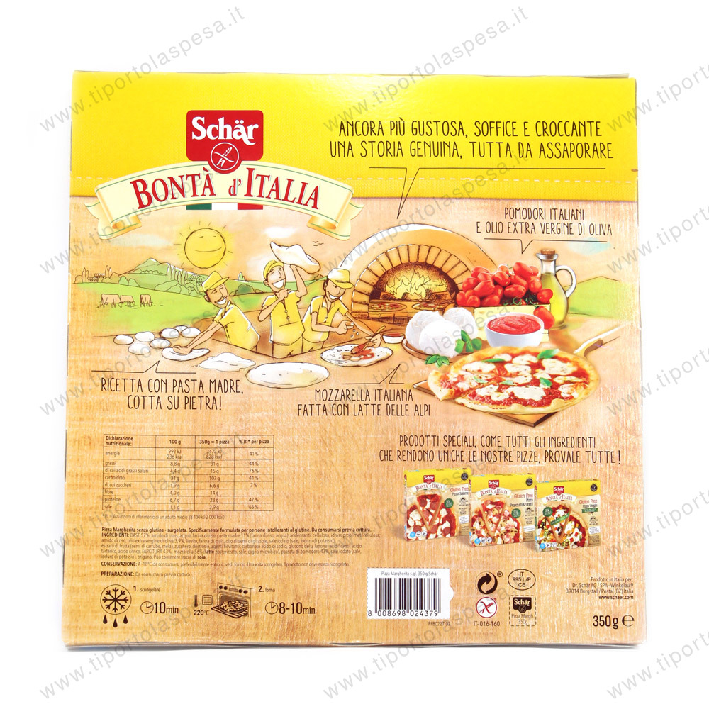 Pizza margherita Schar Bontà d'Italia gr.350 - immagine 2