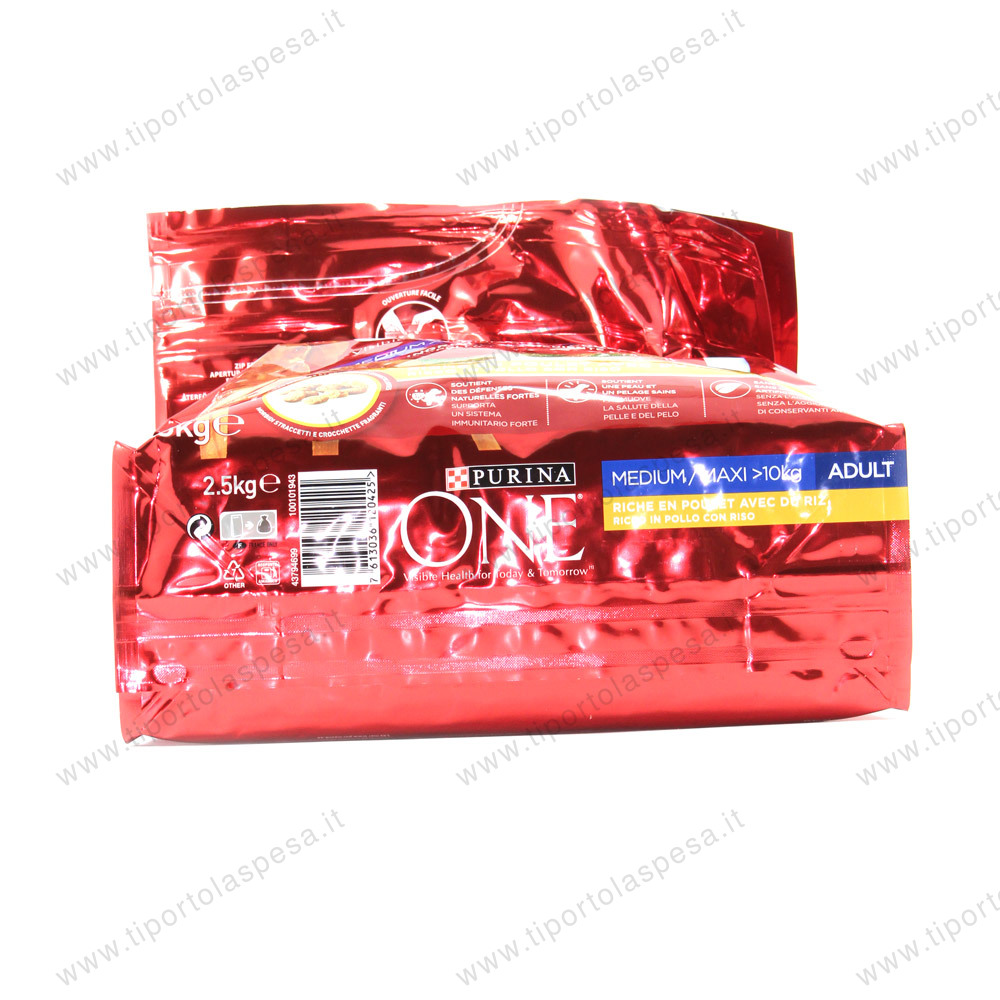 Alimento completo per cane adulto Purina One taglia media pollo e riso kg.2,5 - immagine 2