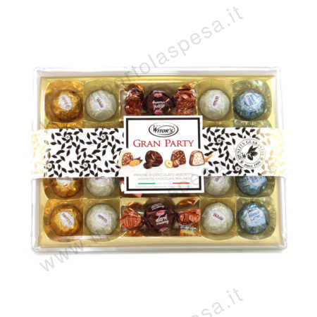 Confezione praline cioccolato bianco gran party Novi gr.250