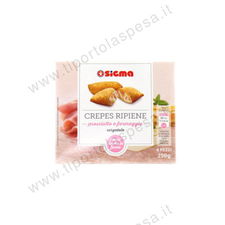 Crepes ripiene con prosciutto e formaggio x 4 gr.250 linea Sigma