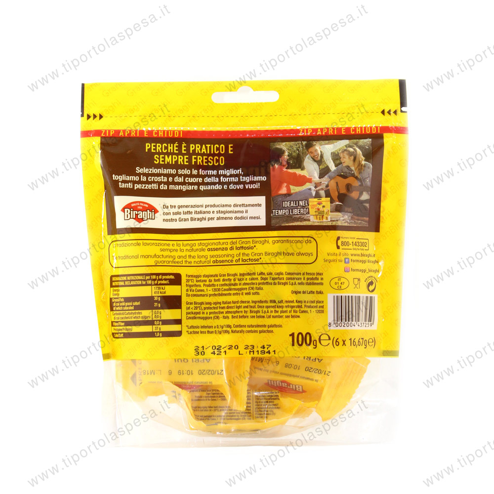 Formaggio stagionato Gran Biraghi Biraghini snack gr.100 - immagine 2