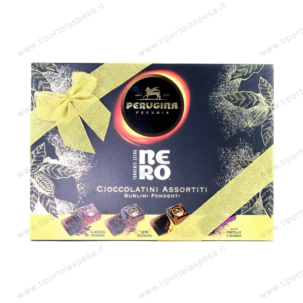 Cioccolatini assortiti extra fondente Nero Perugina confezione regalogr.216