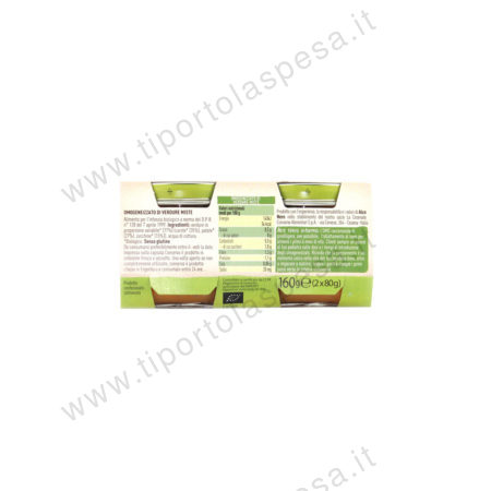 Omogeneizzati Bio Alce Nero verdure miste gr.80 x 2 - immagine 3