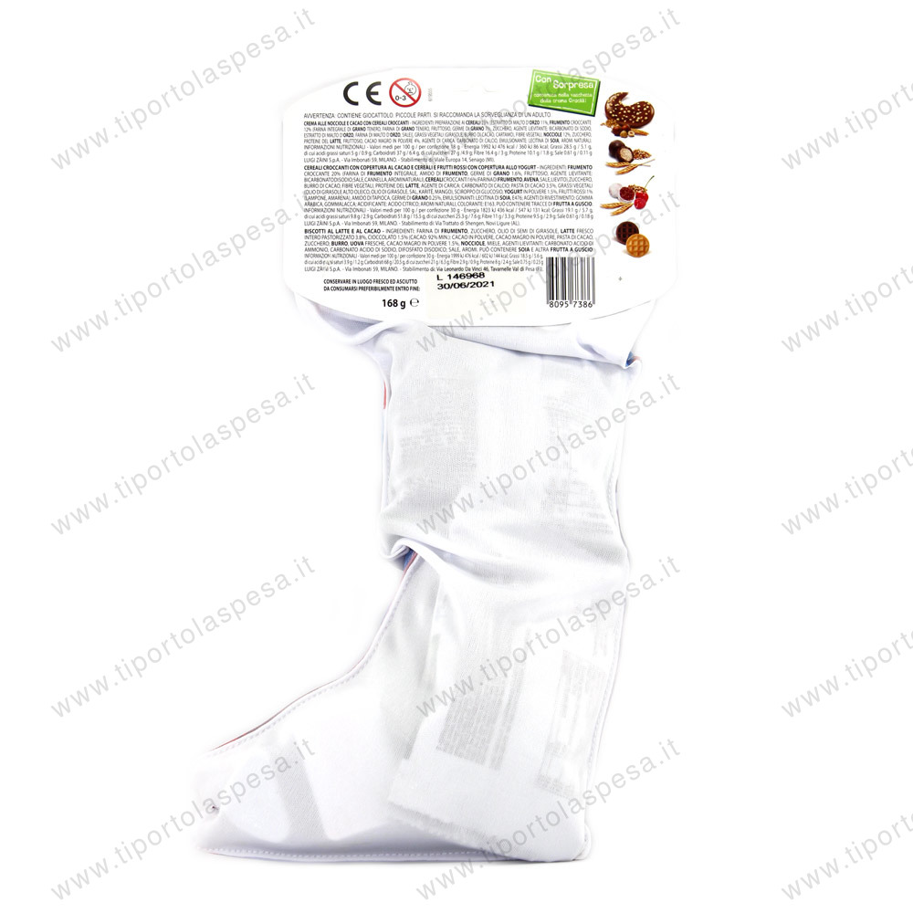 Calze Befana Zaini con nocciole e cacao con cereali croccanti crokki Frozen gr.168 - immagine 2