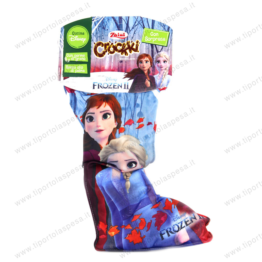 Calze Befana Zaini con nocciole e cacao con cereali croccanti crokki Frozen gr.168