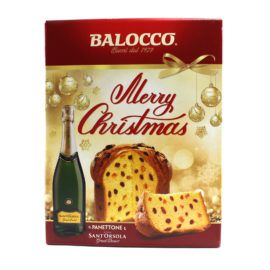 Confezione regalo Balocco Merry Christmas panettone e spumante