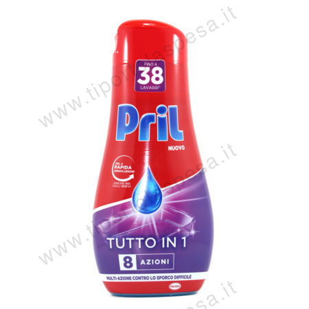 Detersivo liquido lavastoviglie gel Pril tutto in 1 - 38 lavaggi ml.600
