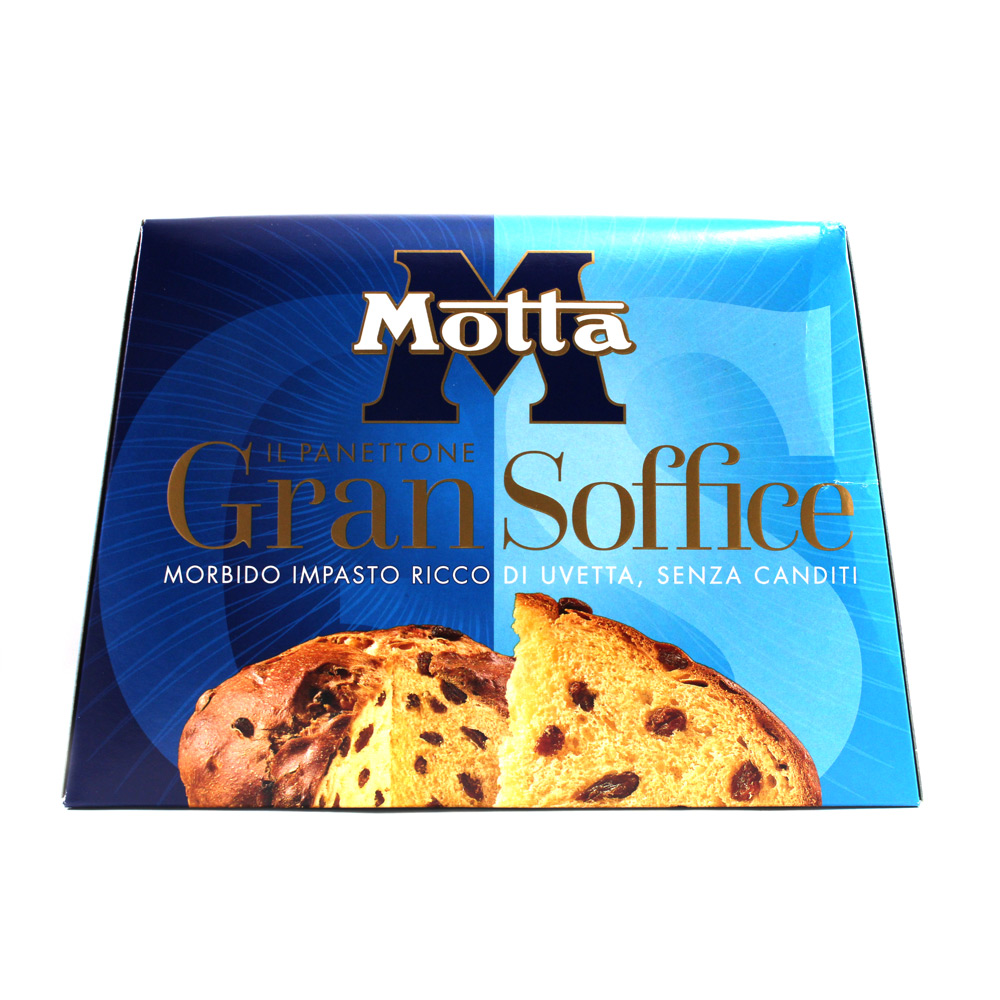 Panettone Motta Gran Soffice con uvetta e senza canditi kg.1