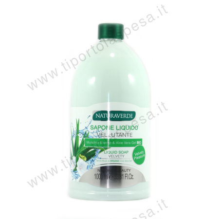 Sapone liquido muschio bianco ed aloe vera BIO Naturaverde lt.1
