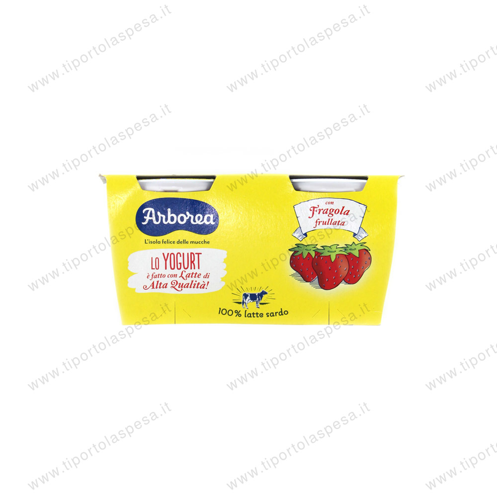 Yogurt fragola frullata Arborea gr.125 x 2