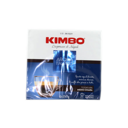 Caffè macinato Kimbo per moka aroma Italiano gr.250 x 2