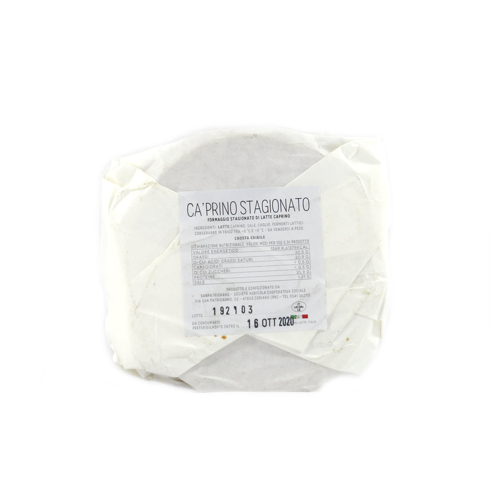 Formaggio stagionato caprino San Patrignano gr.200 - immagine 2