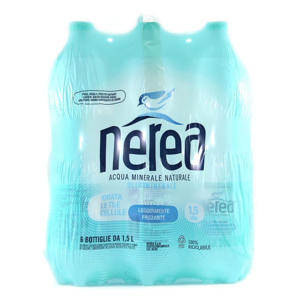 Acqua minerale leggermente frizzante oligominerale Nerea lt.1,5