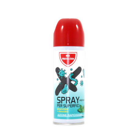 Igienizzante spray profumato per superfici con alcol e clorexidina ml.200