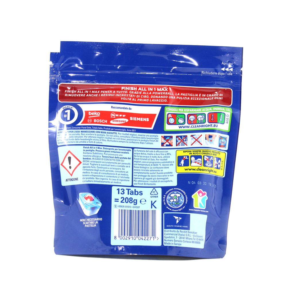 Pastiglie lavastoviglie Finish powerball all in 1 - 13 tabs - immagine 2