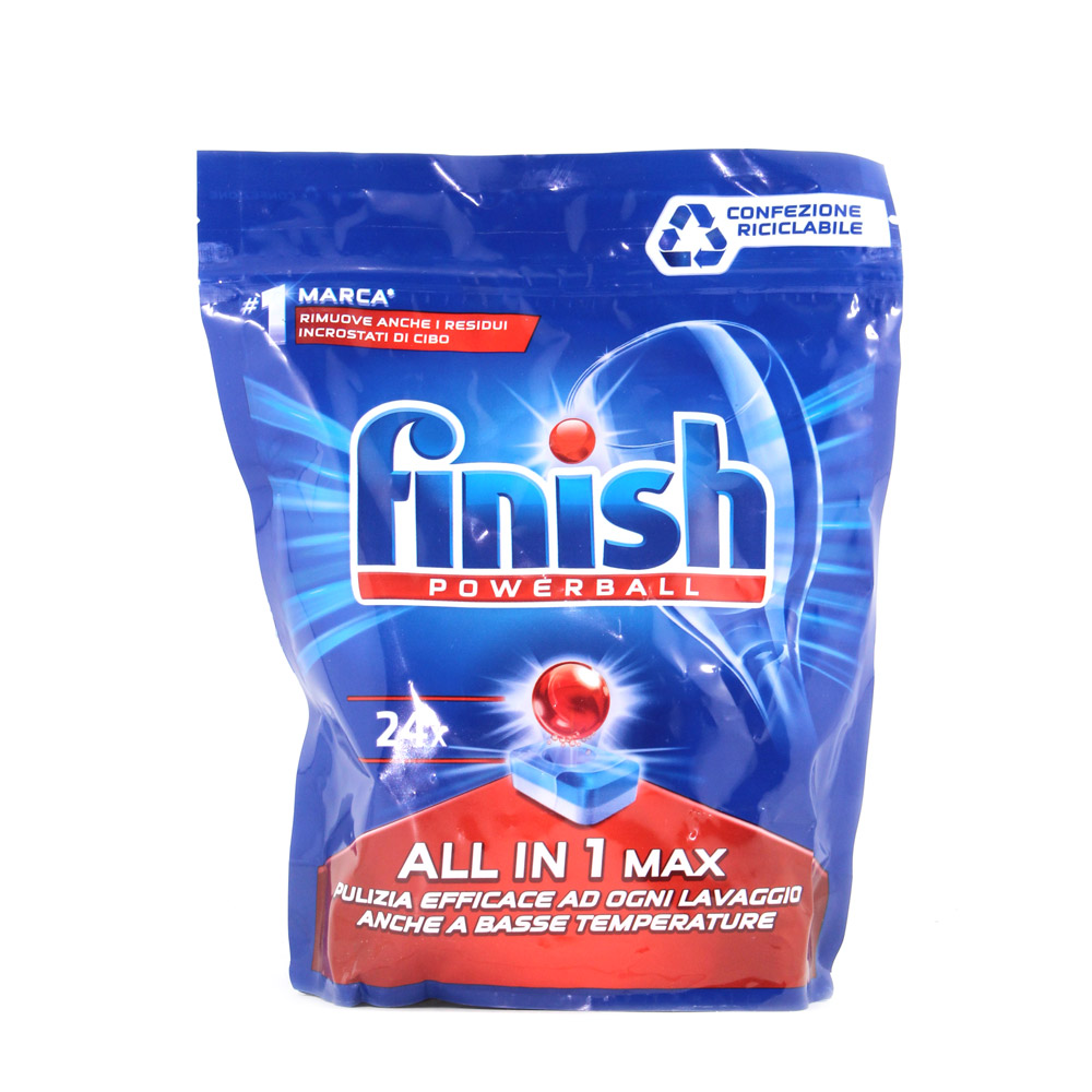 Pastiglie lavastoviglie Finish powerball all in 1 max - 24 tabs