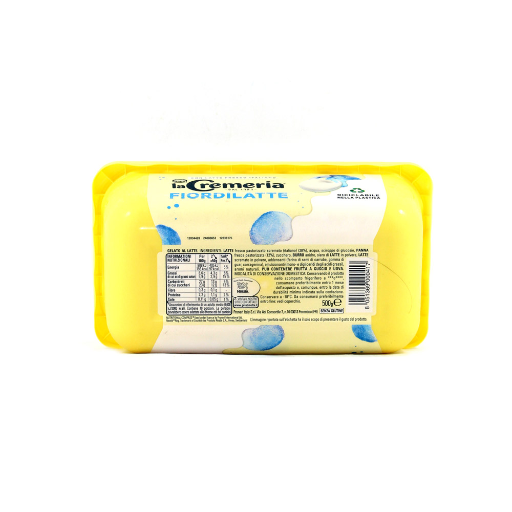 Vaschetta gelato La Cremeria Motta fiordilatte gr.500 - immagine 2