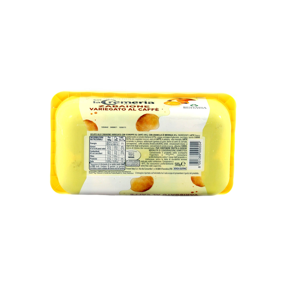 Vaschetta gelato La Cremeria Motta zabaione e caffè gr.500 - immagine 2