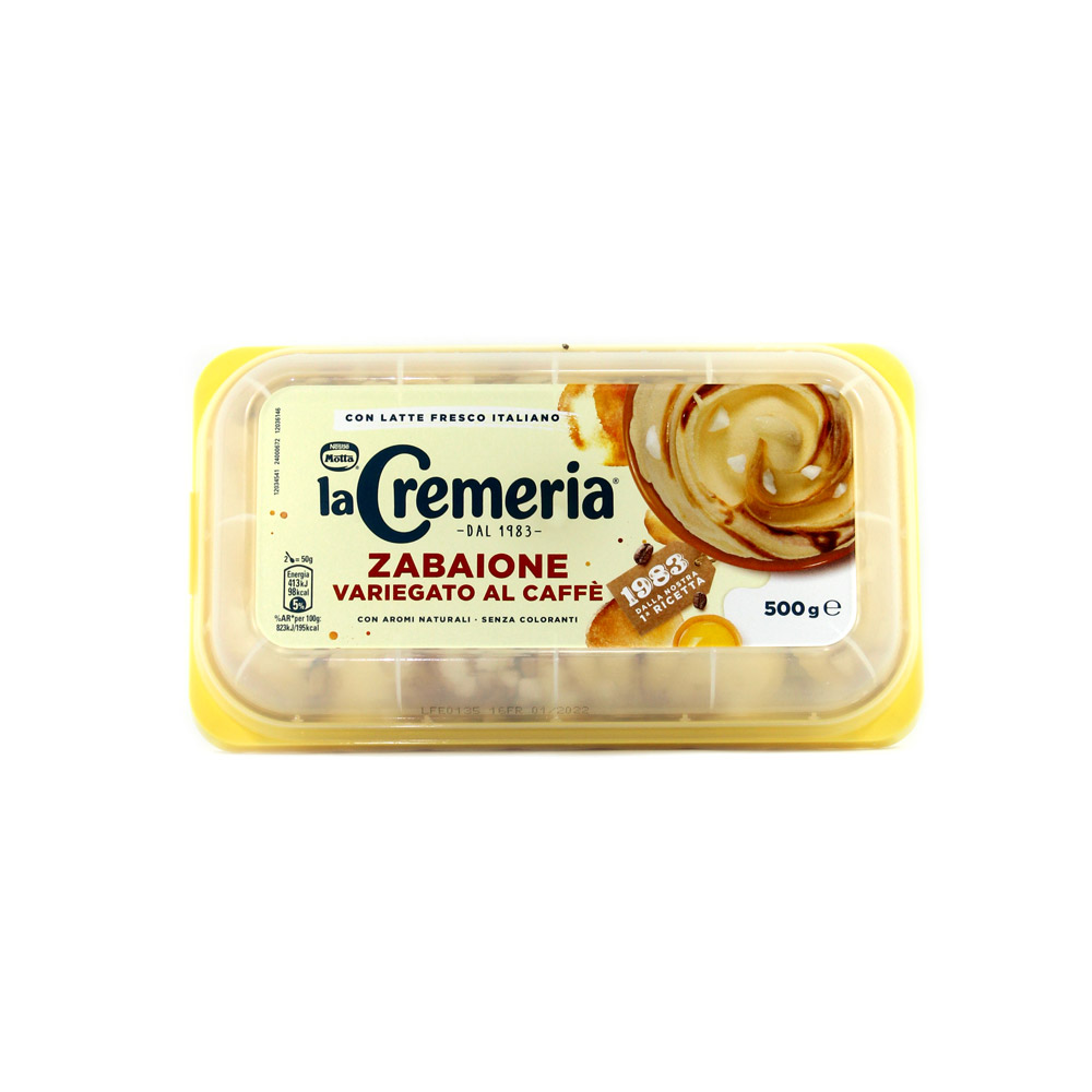 Vaschetta gelato La Cremeria Motta zabaione e caffè gr.500