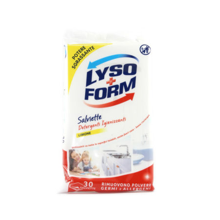 Salviette detergenti igienizzanti al limone Lysoform x 30