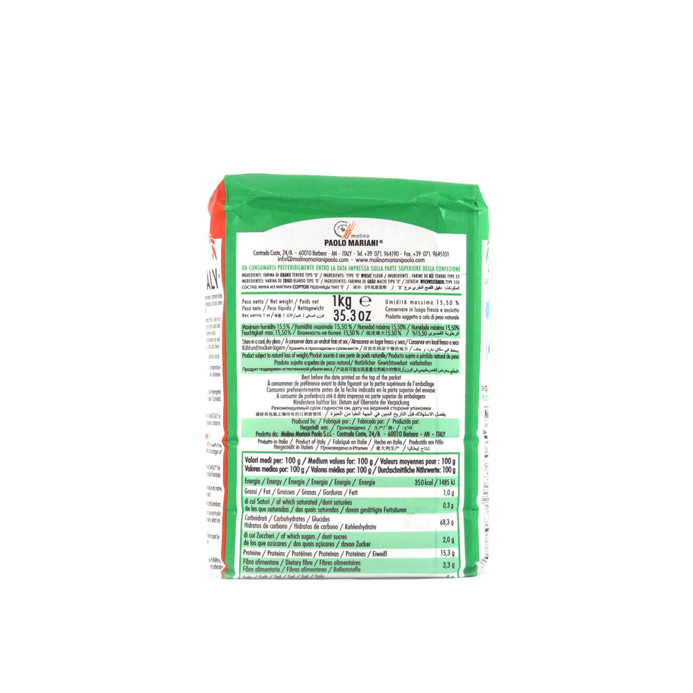 Farina grano tenero tipo 0 Manitaly Molino Paolo Mariani kg.1 - immagine 2
