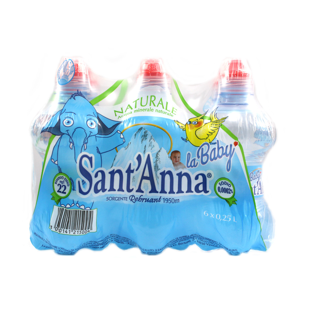 Acqua naturale Sant'Anna la baby lt.0,25 x 6 