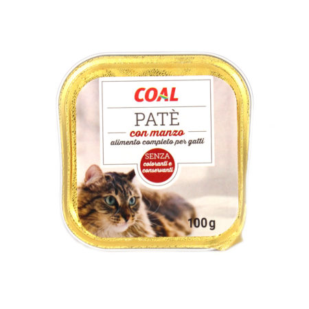 Patè con manzo per gattogr.100  linea Coal