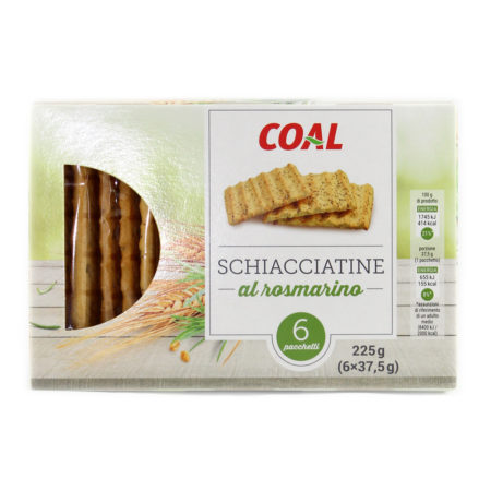 Schiacciatine al rosmarino 6 porzioni gr.225 linea Coal