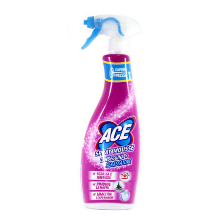 Sgrassatore spray mousse Ace con candeggina ml.650