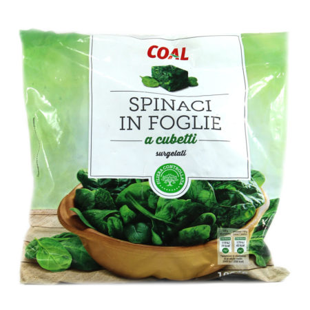 Spinaci in foglie a cubetti surgelati kg.1 linea Coal