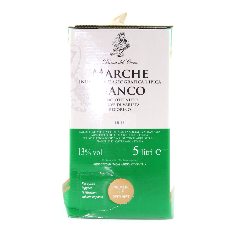 Vino marche bianco pecorino igt Dama del Corso lt.5 - immagine 3