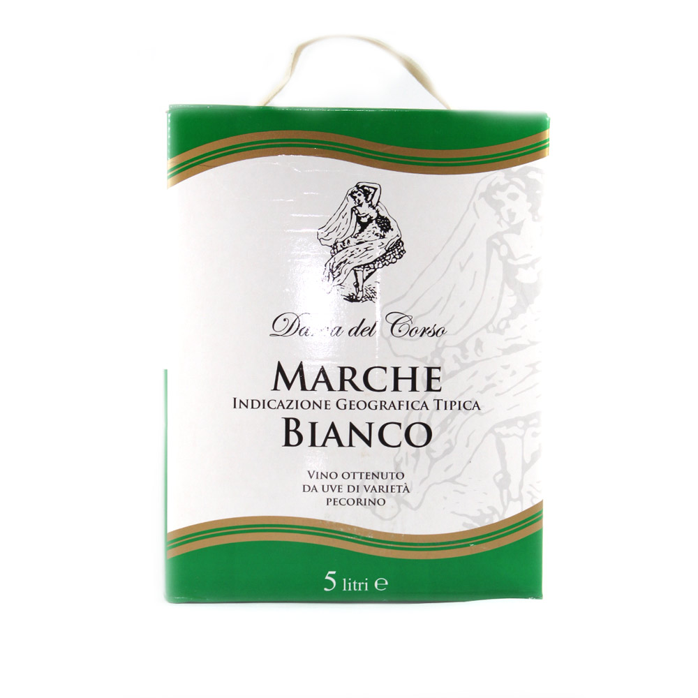 Vino marche bianco pecorino igt Dama del Corso lt.5