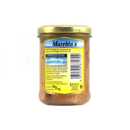 Filetto di tonno classici olio oliva Mareblu vero sapore gr.180 - immagine 2