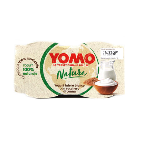 Yogurt intero con zucchero di canna Yomo natura gr.125 x 2