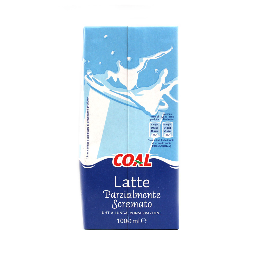 Latte uht parzialmente scremato lt.1 linea Coal