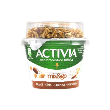 Yogurt Activia Mix & Go con muesli,chia,quinoa e mandorle gr.170