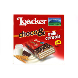 Wafers snack Loacker choco & milk cereals gr.25 x 4