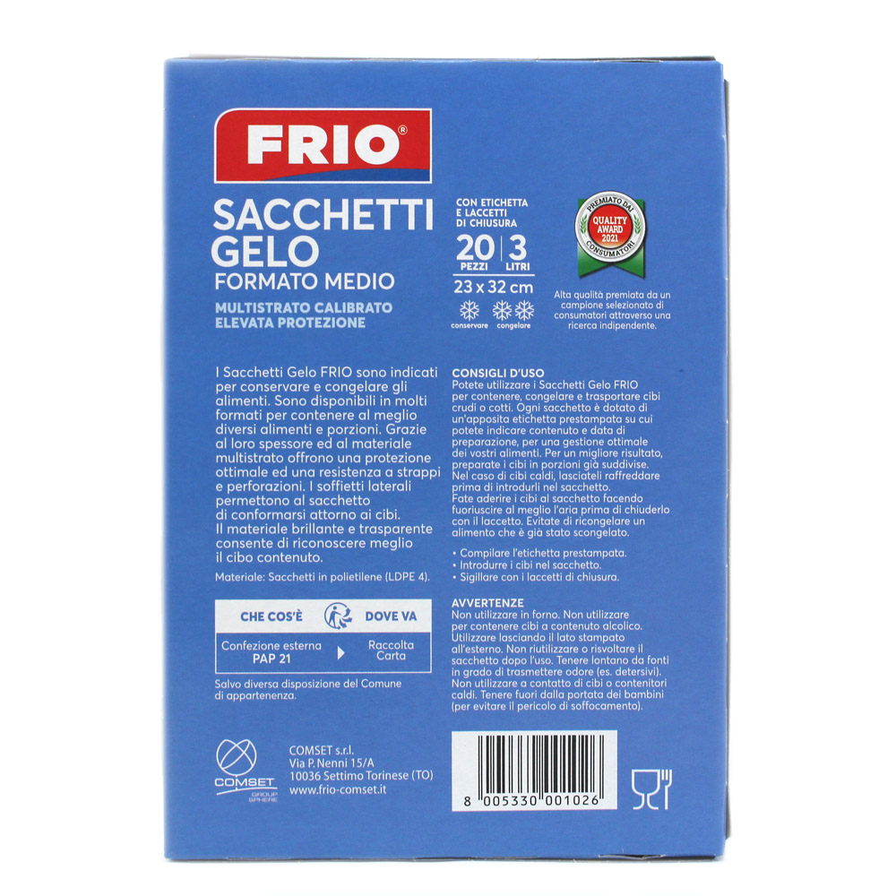 Frio Sacchetti Gelo 23x32 in Rotolo x 40 - Beauty & Beauty