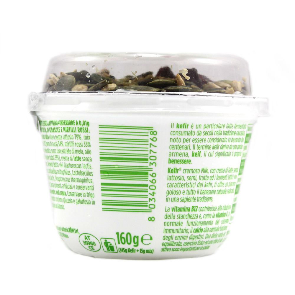 Yogurt Milk Kefir con semi di zucca, girasole e frutti rossi gr.160 - immagine 3