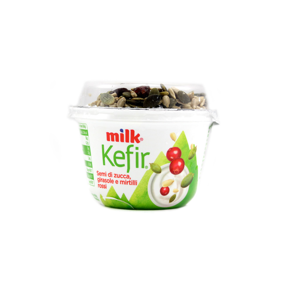 Yogurt Milk Kefir con semi di zucca, girasole e frutti rossi gr.160