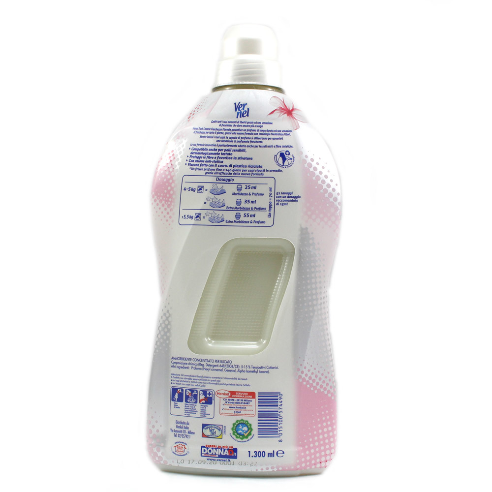Ammorbidente concentrato Vernel fresh control 52 lavaggi lt.1,3 - immagine 2