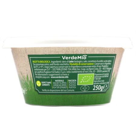 Ricotta fresca BIO gr.250 linea VerdeMio - immagine 3