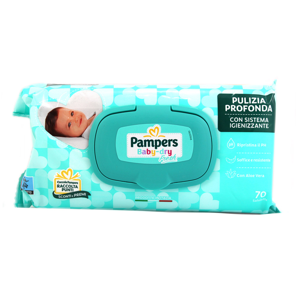 Salviettine baby dry fresh Pampers x 70 