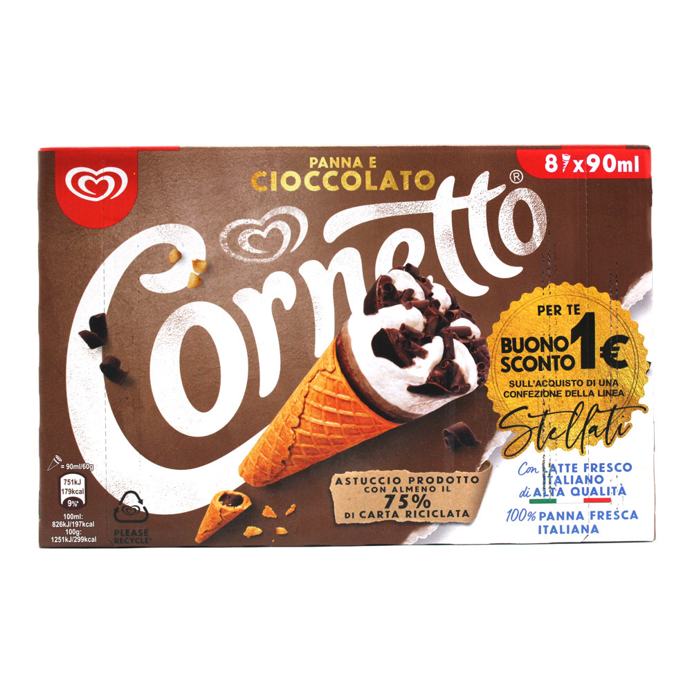 Cornetto al cioccolato Algida x 8 gr.480