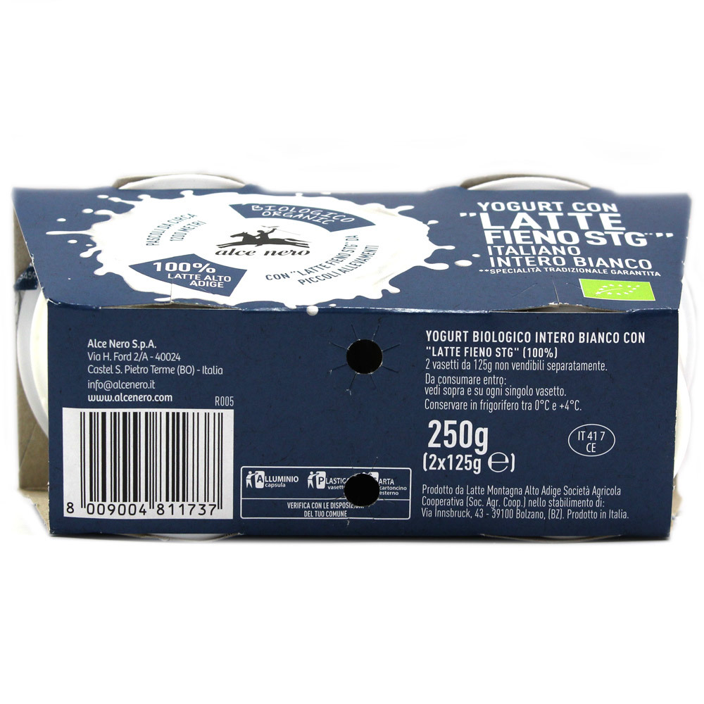 Yogurt latte fieno stg Alce Nero BIO gr.125 x 2 - immagine 4